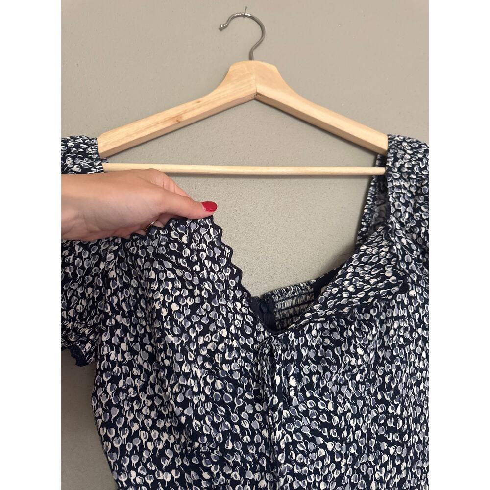 REFORMATION Shyla Midi Dress in Navy Size 6 - Picture 7 of 11